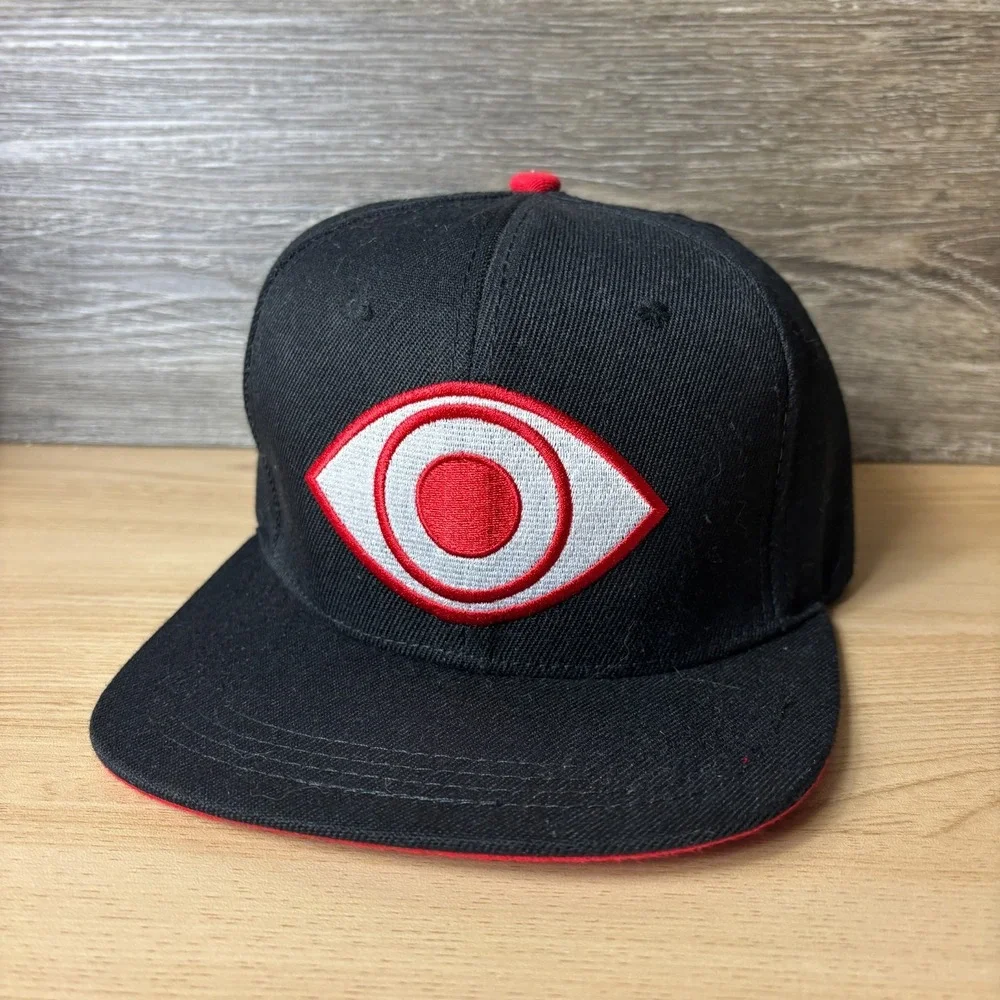 Noragami Hat Cap Snap Back Black Red Trucker Logo Adjustable